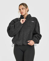 Zip Through Fleece Jacket | Washed Grey