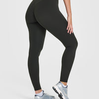SoftMotion™ Leggings with White Logo | Soft Black