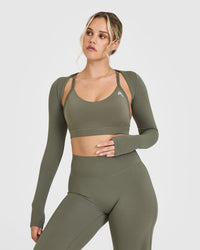 SoftMotion Long Sleeve Shrug | Alpine Green