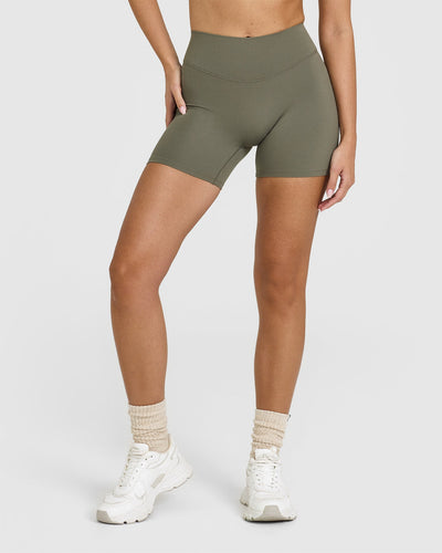 SoftMotion™ Shorts 6" with White Logo | Alpine Green