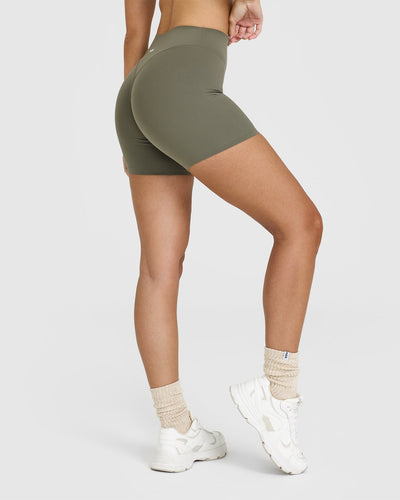 SoftMotion™ Shorts 6" with White Logo | Alpine Green