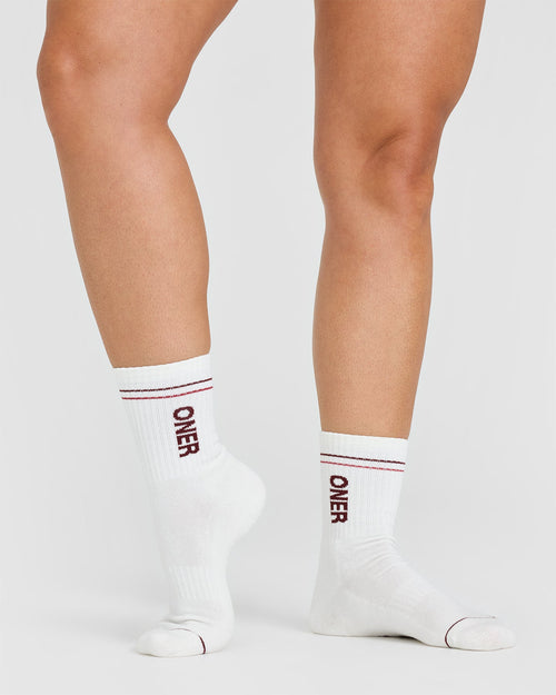 Oner Crew Socks 3 Pack | Off White/Multi