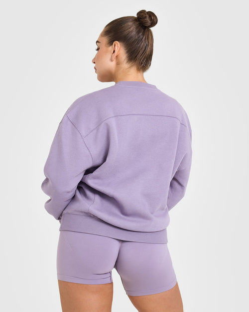 Foundations Sweatshirt With Printed Graphic | Soft Purple