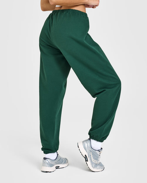 Lightweight Joggers with Printed Logo | Racing Green