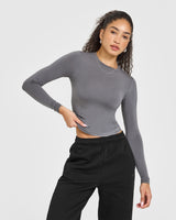 Mellow™ Soft Long Sleeve Top | Ash Grey