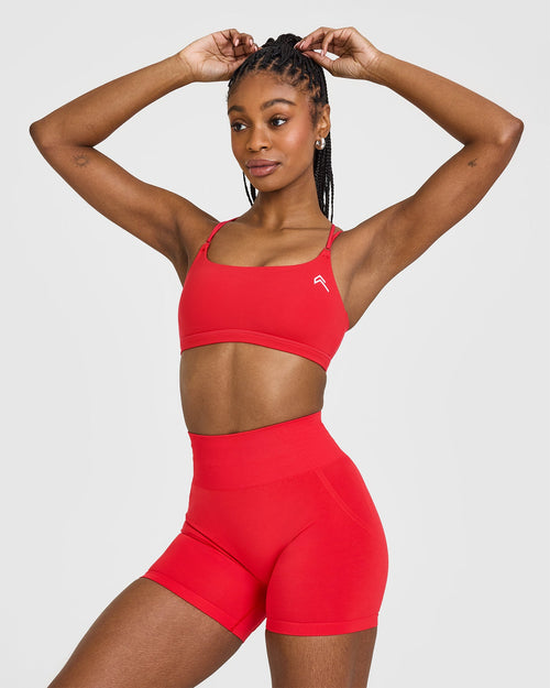 Oner Modal Everyday Cross Over Bralette | Muscle Mommy Red