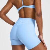 UnifiedMove High Waisted Shorts 6" | Powdered Blue