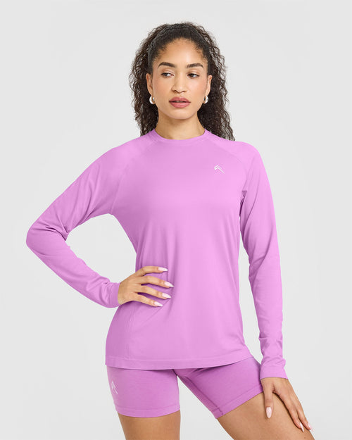Oner Modal Go To Seamless Loose Long Sleeve Top | Orchid Purple