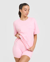 Classic Oversized Lightweight T-Shirt | Petal Pink
