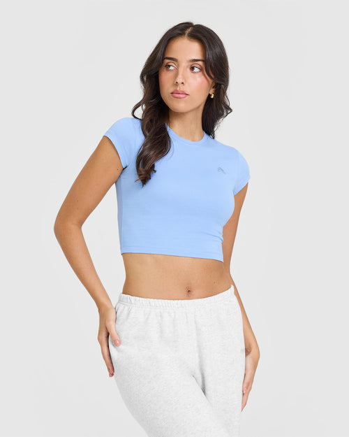 Cotton Icon Baby T-Shirt | Powdered Blue