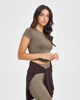 Mellow™ Soft Mid Short Sleeve T-Shirt | Moss Brown