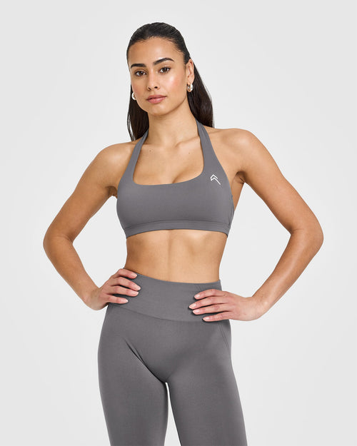 Oner Modal EasyLift™ Halter Bralette | Ash Grey