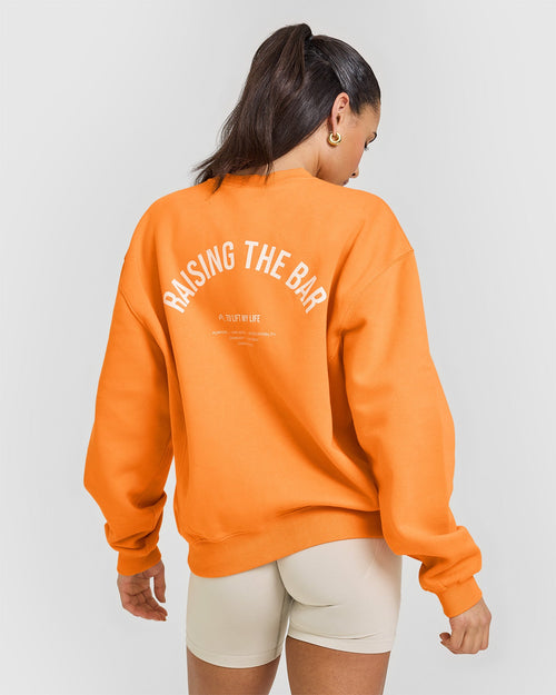 Foundations Raising the Bar Crew Neck Sweatshirt | Apricot Orange