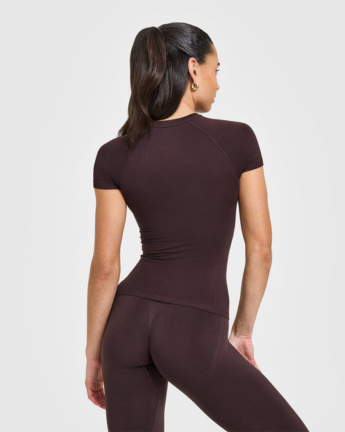 Go To Seamless Fitted Top | Plum Brown