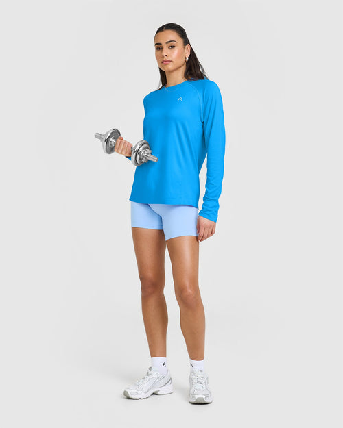 Go To Seamless Loose Long Sleeve Top | Tropical Blue