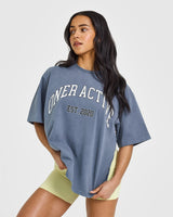 Oner Graphic Washed T-Shirt | Granite Blue