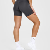 Timeless High Waisted Shorts 6" | Coal