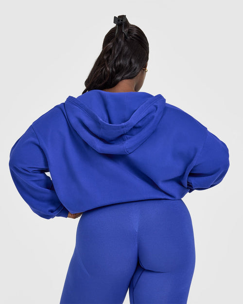 Mid Weight Zip Through Hoodie | Space Blue