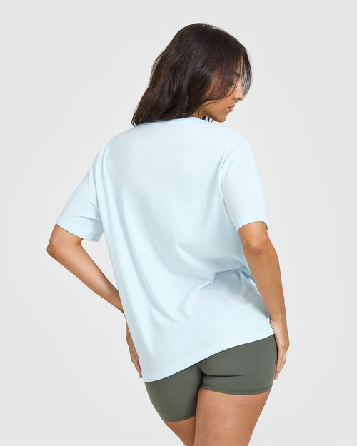 Classic Oversized Lightweight T-Shirt | Cloud Blue
