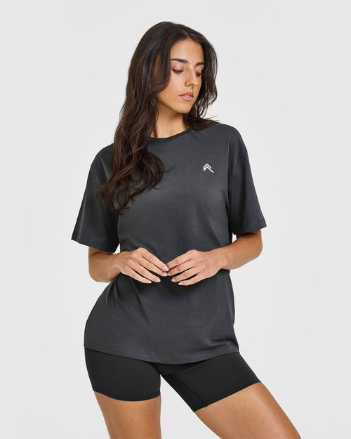 Oner Modal Classic Oversized Lightweight T-Shirt | Coal