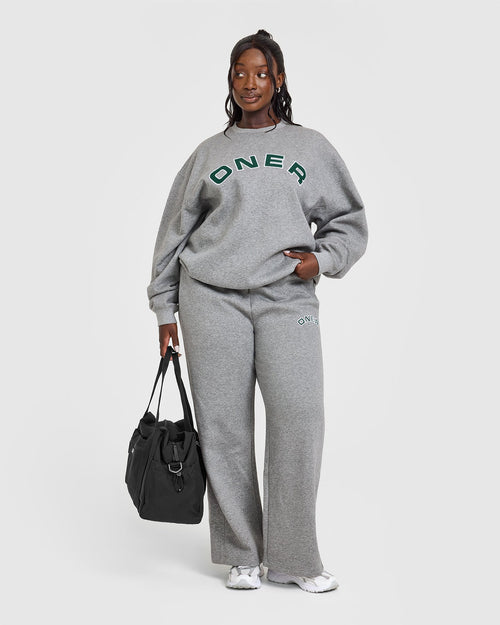 Foundations Oversized Graphic Sweatshirt | Charcoal Marl