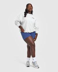 Lightweight Graphic Sweatshirt | Light Grey Marl