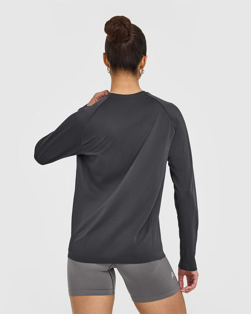 Go To Seamless Loose Long Sleeve Top | Coal