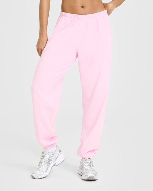 Oner Modal Lightweight Joggers With Oner Logo | Washed Chalk Pink