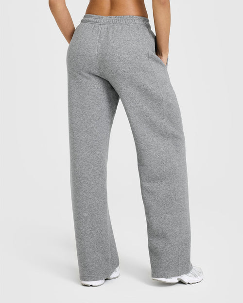 Foundations Straight Leg Joggers with Graphic | Charcoal Marl