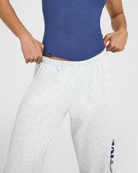 Lightweight Graphic Jogger | Light Grey Marl
