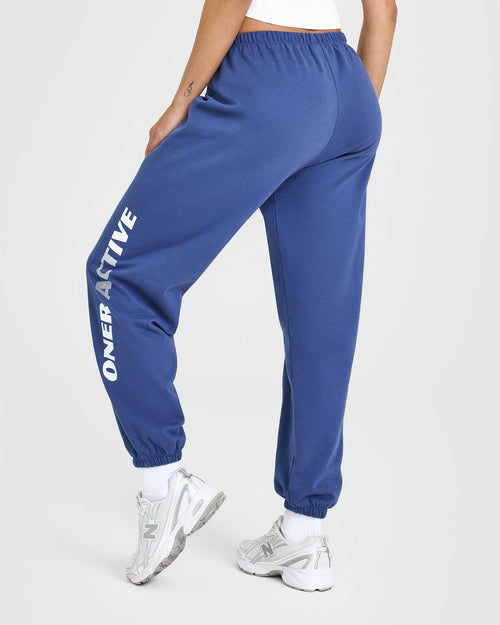Lightweight Graphic Joggers | Shadow Blue