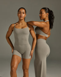 SoftMotion™ Strappy Mid Vest with Built in Bra Shelf | Warm Sand