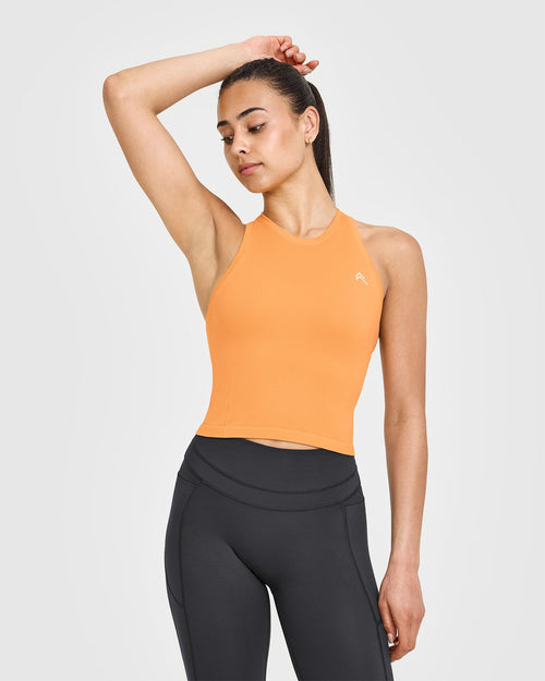 Go To Seamless Fitted Mid Vest | Powdered Orange