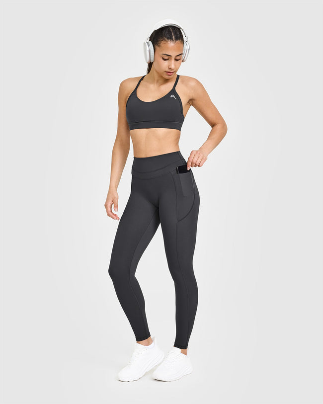 UnifiedMove High Waisted Pocket Leggings | Coal