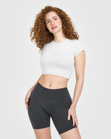 Cotton Icon Baby T-Shirt | Light Grey Marl