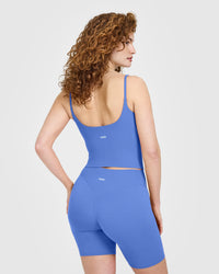 SoftMotion™ Strappy Mid Vest with Built in Bra Shelf | Glaucous Blue
