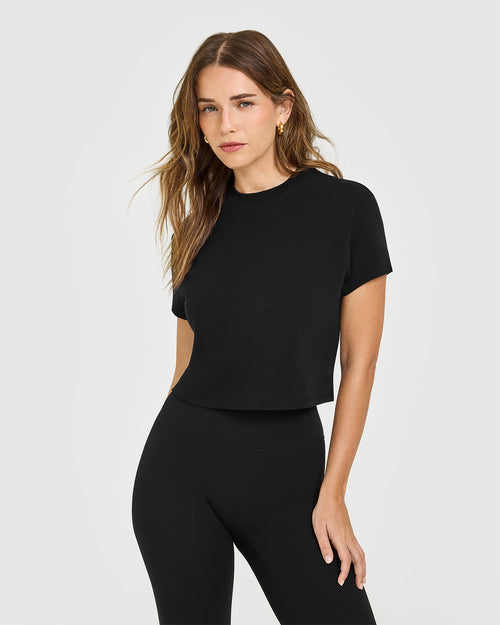 Oner Modal Cotton Relaxed T-Shirt | Black