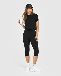 Cotton Relaxed T-Shirt | Black