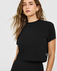 Cotton Relaxed T-Shirt | Black