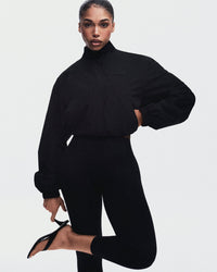 Cropped Bomber Jacket | Black