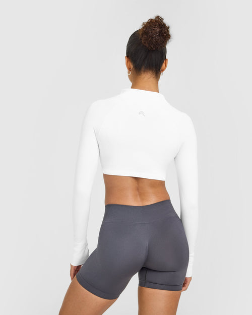 EnhanceLift™ Seamless Crop Jacket | White