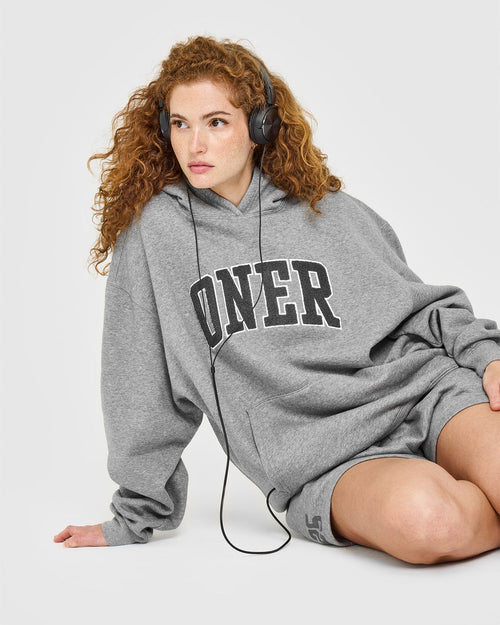 Foundations Oversized Oner 25 Hoodie | Charcoal Marl