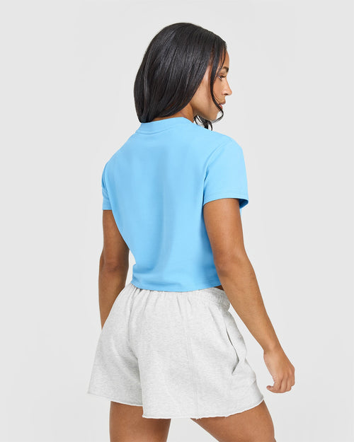 Cotton Relaxed T-Shirt | Arctic Blue