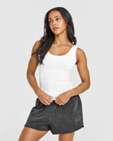 Mellow™ Rib Scoop Neck Vest | White