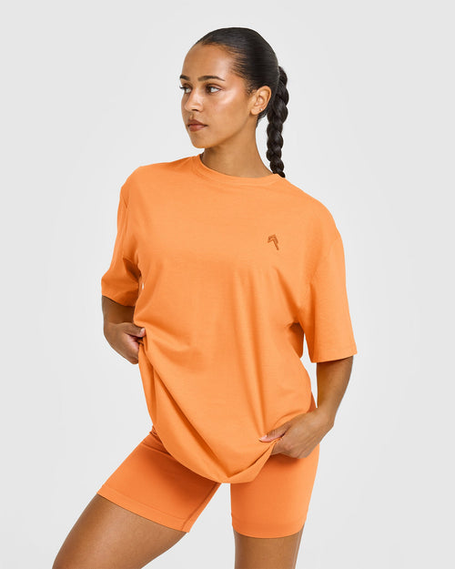 Oner Modal Classic Oversized Lightweight T-Shirt | Apricot Orange