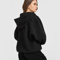 Foundations Zip Through Hoodie | Black