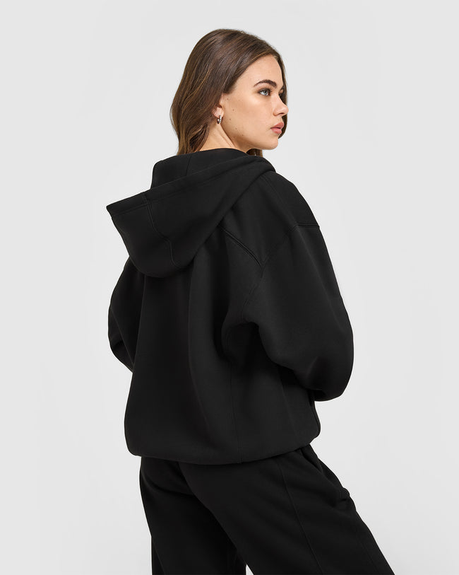 Foundations Zip Through Hoodie | Black