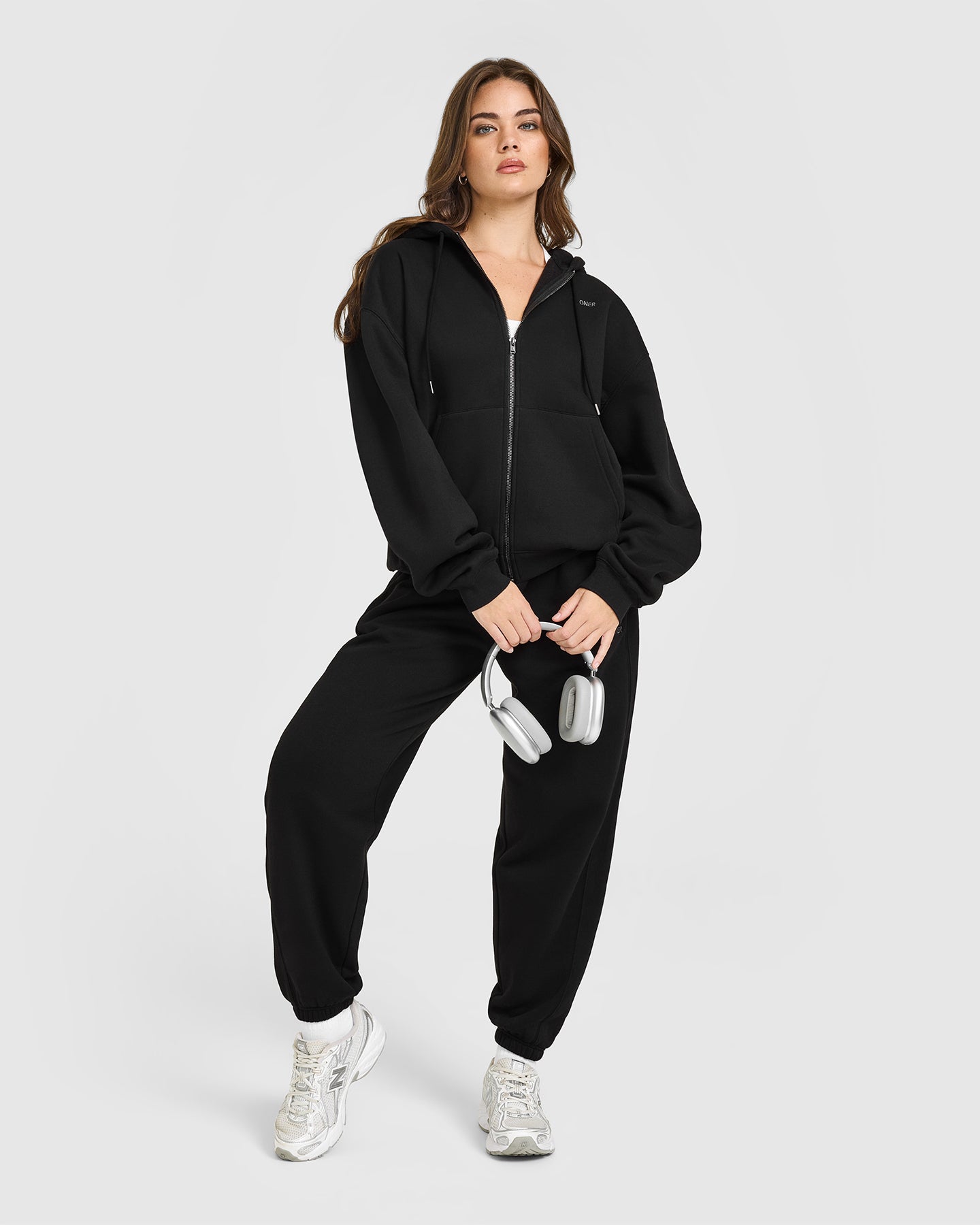 Foundations Zip Through Hoodie | Black