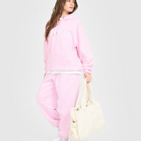 Foundations Oversized Oner Girlfriend Joggers | Chalk Pink