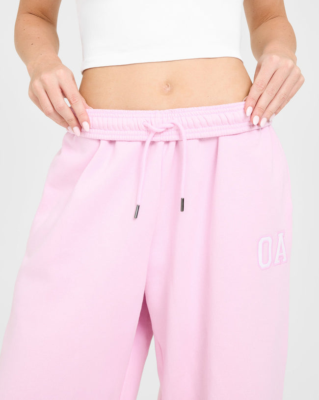 Foundations Oversized Oner Girlfriend Joggers | Chalk Pink